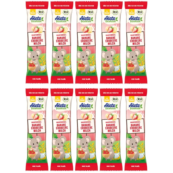 Alete Knusperriegel Banane-Erdbeere-Milch 10x 25g Ab 3 Jahren 3 Alete Knusperriegel Banane-Erdbeere-Milch 10x 25g Ab 3 Jahren