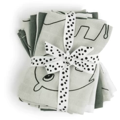 Done By Deer™ Waschlappen 5-pack Deer Friends Grün