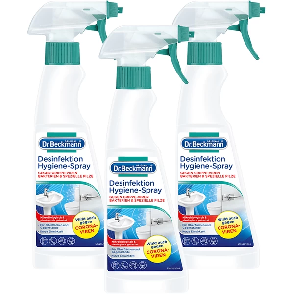Dr. Beckmann® Desinfektion Hygiene-Spray, 3x 250 Ml 3 Dr. Beckmann® Desinfektion Hygiene-Spray, 3x 250 Ml