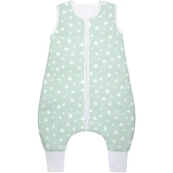 Emma & Noah Schlafsack Mit Füßen Punkte Mint TOG 2.5