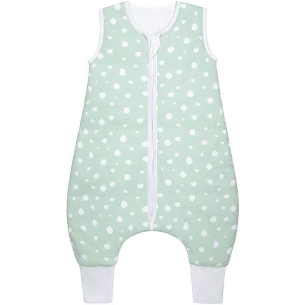Emma & Noah Schlafsack Mit Füßen Punkte Mint TOG 2.5 3 Emma & Noah Schlafsack Mit Füßen Punkte Mint TOG 2.5