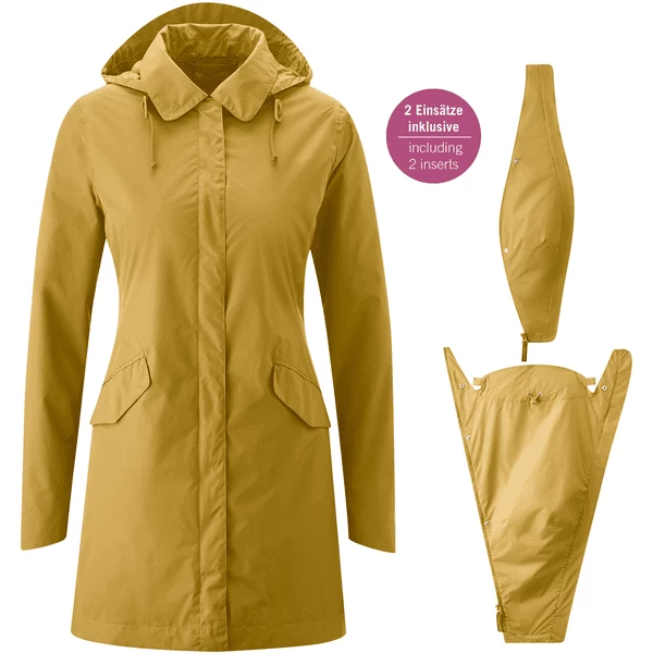 Mamalila Regen-Tragemantel Dublin Senf 6 Mamalila Regen-Tragemantel Dublin Senf – Bild 4