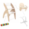 QuarttoLino® Hochstuhl Set Mini Weiß -Babyprodukte quarttolino hochstuhl set mini weiss a313924