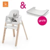 STOKKE® Steps™ Hochstuhl Weiß Buche Natur Inkl. Baby Set Weiß + Gratis Tray Weiß -Babyprodukte stokke steps hochstuhl weiss buche natur inkl baby set weiss gratis tray weiss a313463